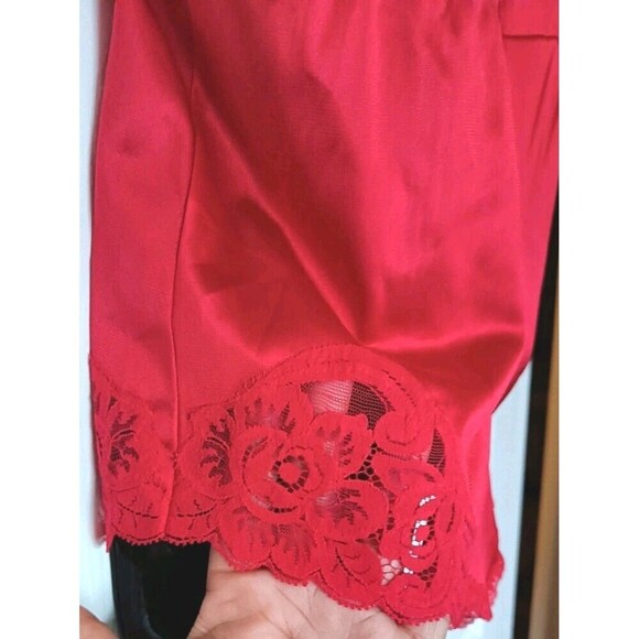 Vintage Vanity Fair Teddy One Piece Lingerie Size Small Red Made In USA Coquette - Picture 6 of 8
